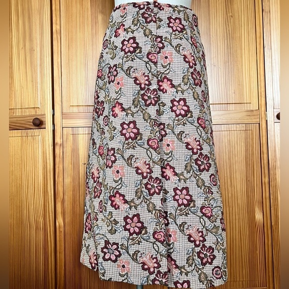 Vintage Glen Of Michigan Tapestry Midi Length Split Skirt Retro RARE - Picture 8 of 11